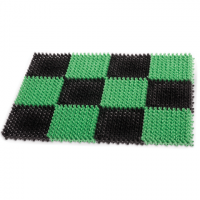 Коврик придверный Idea Травка пластиковый, 55х41см, зелено-черный